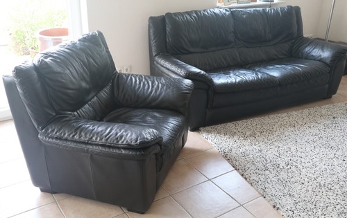 Leder sofa garnitur gebraucht - leder,