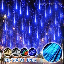 8Röhren LED Meteorschauer Lichterkette Wasserdicht Garten Fenster Weihnachtsdeko
