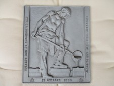 Relieffbild Reliefplatte Gussplatte von der Aluminium Giesserei SB  Kaminplatte