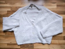 H&M flauschige, Kurze Strickjacke Cardigan Gr. XL Beige fusselt nicht!