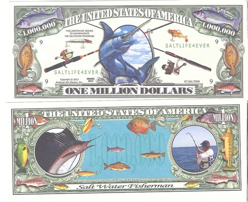 Dollar salt water fisherman - dollar,