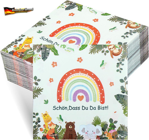 200 stück bunte servietten - 200,