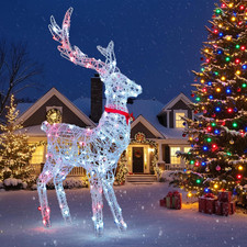 Weihnachts Rentier LED RGB 120L, 89 Modi, Garten Deko Figur 118cm