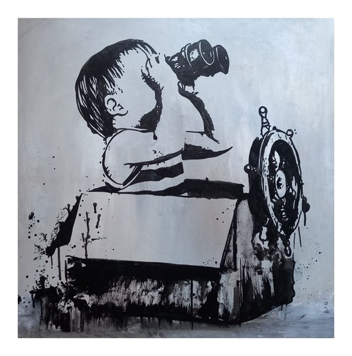 Original street art gemälde - art,