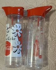 Coca-Cola Kunststoff 2 X Trinkflasche To Go Sammeln Flasche Noch In Folie