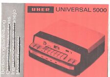 Uher Bedienungsanleitung users manual für Universal 5000 deutsch  Copy