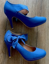 Mary Jane High Heels Gr. 39 Sommer Pumps Damen Schuhe Neu Ungetragen Blau!