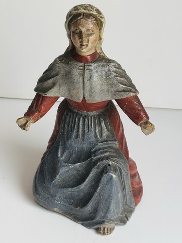 Krippenfigur maria kniend - kniend, holz