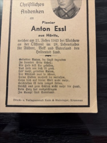 Todesanzeige 1943 - ii,