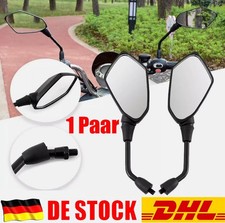 2* Spiegel E-Geprüft Spiegelset für Roller Motorrad Quad Universal M10 Schwarz