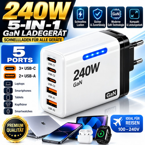 240w gan usb ladegerät - 240w,