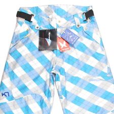 NEU MIT ETIKETT KARI TRAA SYMPATEX VASSIS BEDRUCKTE HOSE blau kariert Damen S...