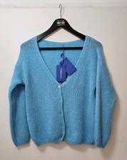 Strick-Jacke Gr.44 C.Valentyne aus der Bretagne Türkis Wolle Neu Ungetragen 