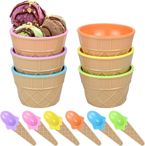 Eisschalen set bunte - eisschalen,