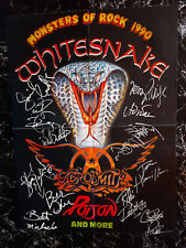 MONSTERS OF ROCK  .. 1990 .. WHITESNAKE .. AEROSMITH & more * Poster * 55 x 41
