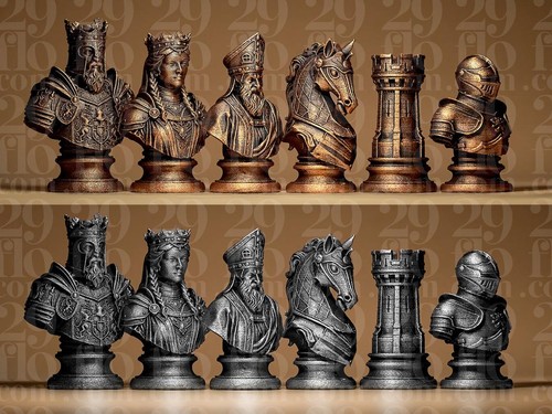 Mittelalter schachfiguren set - schachfiguren,