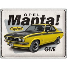 Opel Manta GT/E Nostalgie Blechschild 40 cm NEU shield
