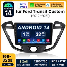 1+32GB CarPlay Android 14 Autoradio Für Ford Transit 2012-2021 GPS Navi WIFI SWC