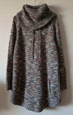 ? Maxiblue Longpullover Gr. 50/52 Strick Troyer Khaki Braun Lurex ?