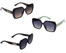 Große Sonnenbrille Damenbrille Pornobrille Brille Retro Gold Schmuckteil M 14