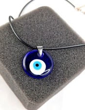 Nazar Boncuk Halskette mit Blaue Anhänger Auge Blick Motiv Aus Glas Halsschmuck