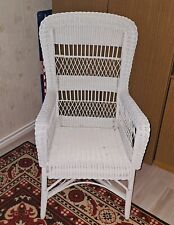 SEHR ALTER KORBSTUHL/SESSEL UM 1920 (wurde später 80er Jahre weiß lackiert)