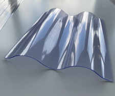 PVC Wellplatte 76/18 klar Sinus 1,2mm PVC Lichtplatte Welle SONDERPOSTEN