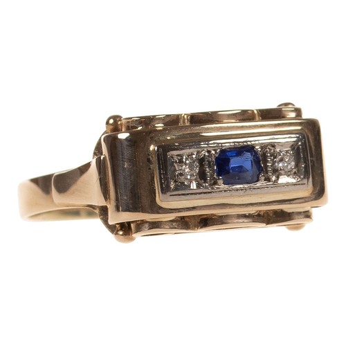 Art deco ring gold - art,