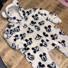 H&M Overall Gr. 68 Disney Mickey Mouse Baby Winteranzug Anzug Schneeanzug Warm