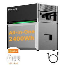 Sunpura S2400 2,4kWh Speicher 2400W All-in-One LiFePO₄ Akku für Balkonkraftwerk