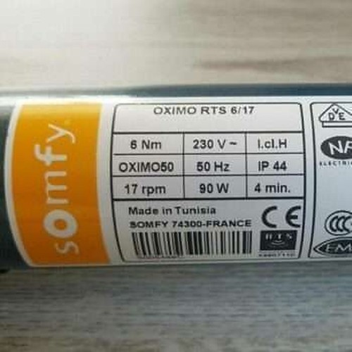 Somfy oximo rts rohrmotor - somfy,