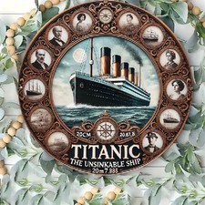 Blechschild rund Titanic