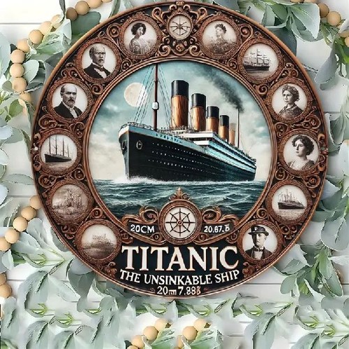 Blechschild rund titanic - blechschild,
