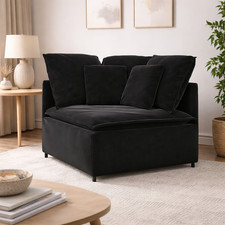 Modulares ecksofa samt - samt, schwarz