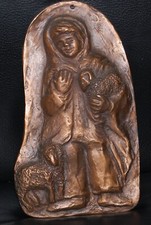 Kleines Wandrelief Messing