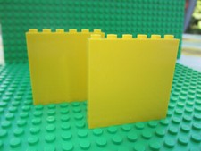 2x Lego Mauerteil gelb 1x6x5