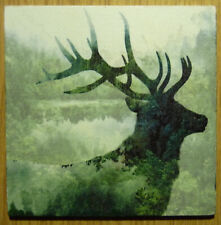 Deko HDF - Tiere Natur Hirsch  Black Forest Schwarzwald Geweih Herbst Jagd