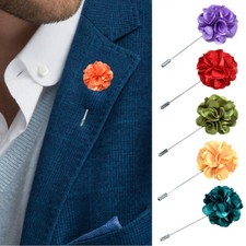 Revers-Pin Anstecknadel Rosa Satin Brosche Anzug-Pin Reversenadel Pin´s Hochzeit