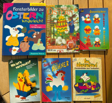 6 ältere Bücher Hefte Basteln mit Papier für Ostern - Fensterbilder für Kinder