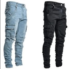Herren-Stretch Cargo Denim