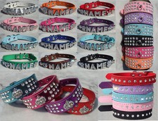 HUNDEHALSBAND 🐱 STRASSHALSBAND HALSBAND STRASS HUND MIT BUCHSTABEN WUNSCHNAME