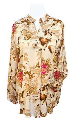 Saison satinbluse langarm - satinbluse,
