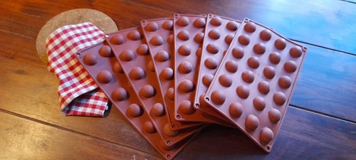 Silikonform pralinen halbrunde - silikonform,