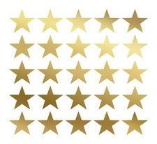50 Kreative Sterne MATT GOLD 1-10cm Wandtattoo Aufkleber Sticker Sternsticker