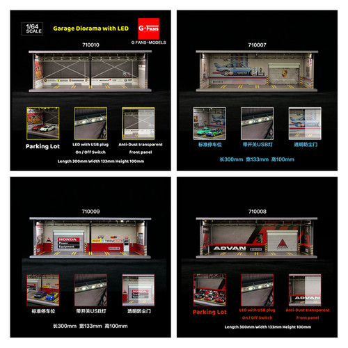 Fans garage diorama led - g-fans,