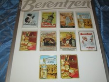 Reklame , Berentzen - Werbung , große Magnettafel mit 10 Mini - Blechschildern 