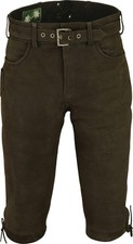  Leder - Kniebundhose , Jäger Kniebundhose, Herren Kniebund Lederhose Edwin