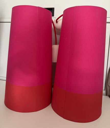 Ikea lampenschirm rosa rot - 2x,