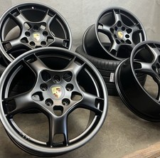 Original Porsche 997 "Lobster" Alufelgen Felgen C2 8 / 11 x 19 Zoll schwarz matt