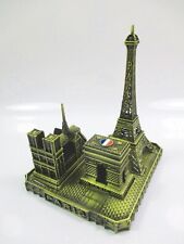 Paris Collage Souvenir Metall Modell Eiffelturm Arc de Triomphe Notre Dame